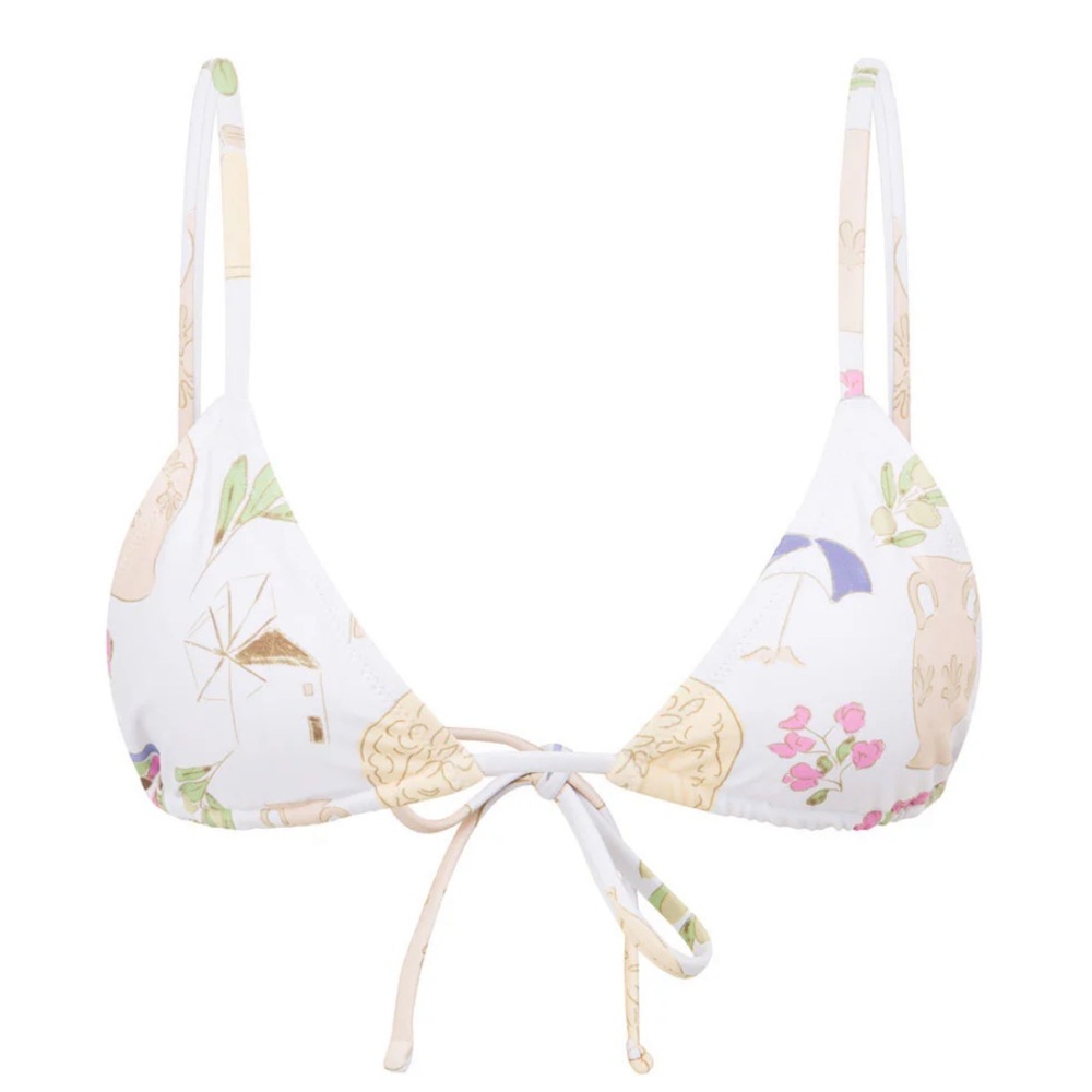 Sabo Skirt Rhodes Tie Bottom and Tri Top Bikini Set. Size M - Picture 2 of 10